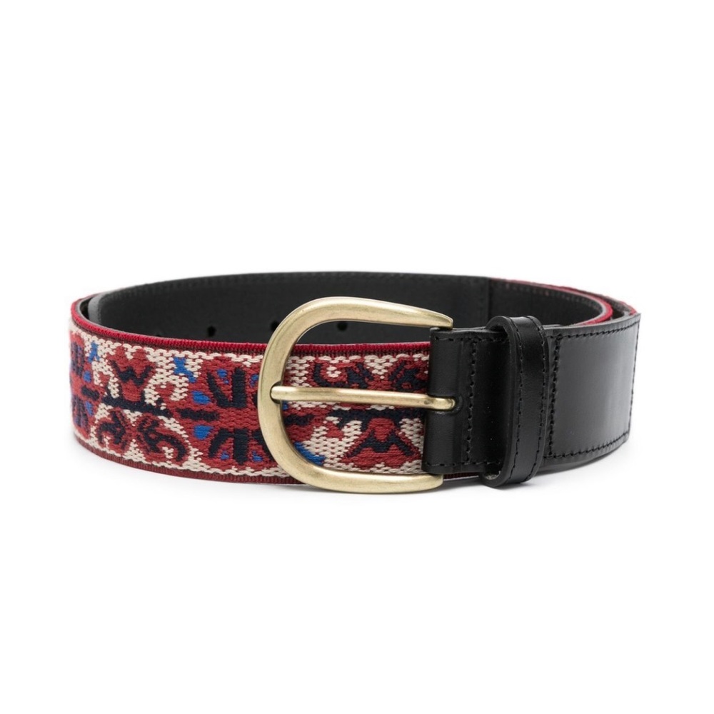 Isabel Marant jacquard pattern leather belt